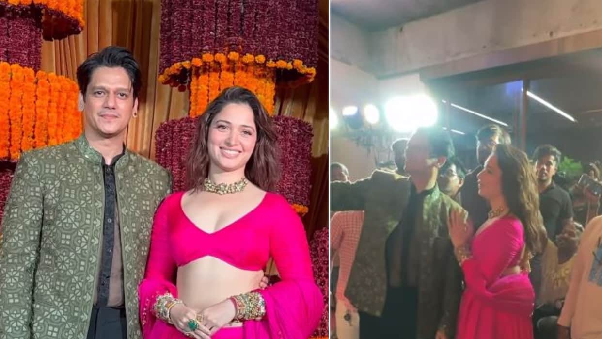 Tamannaah Bhatia Vijay Varma Click Selfie With Paparazzi At Diwali Bash Video Goes Viral