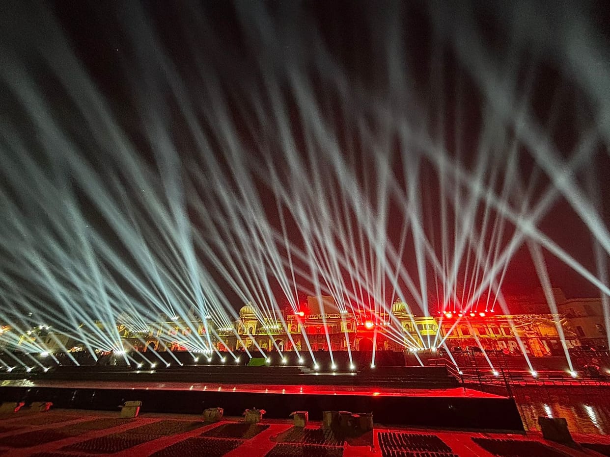 Ramkatha by laser show in Ayodhya.
