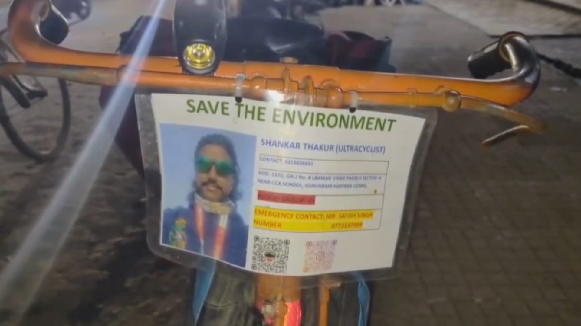 Bihar: Cyclist Shankar Thakur begins nationwide tour for environmental protection, welcomed in Aurangabad