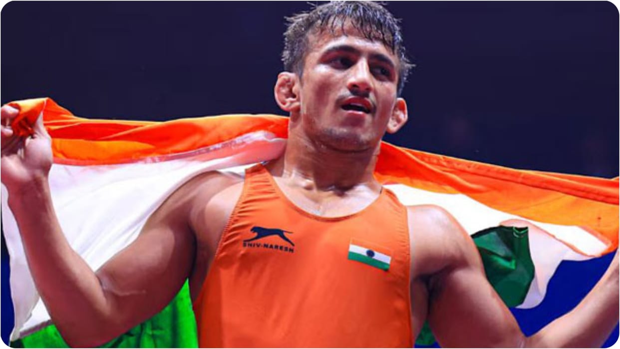 Chirag Chikkara became only the third Indian Wrestler to become Under-23 world champion clinches gold medal