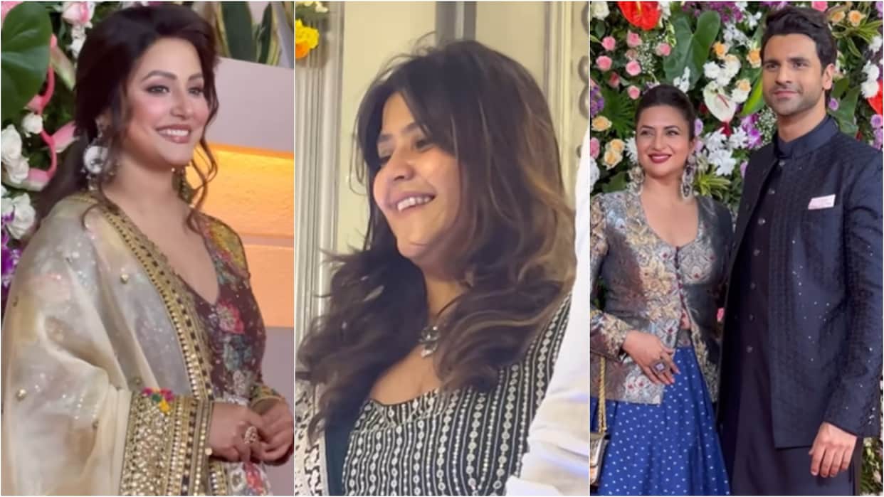 Hina khan To Rohit Roy Karishma Tanna Avneet Kaur TV and Bollywood celebs attends Ekta Kapoor Diwali party