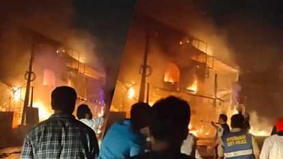 fire broke out in a scrap godown in Srinagar Colony of Lucknow