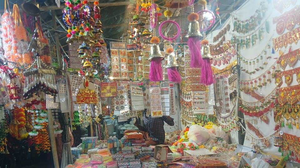 Decoration market for Dhanteras in kashipur