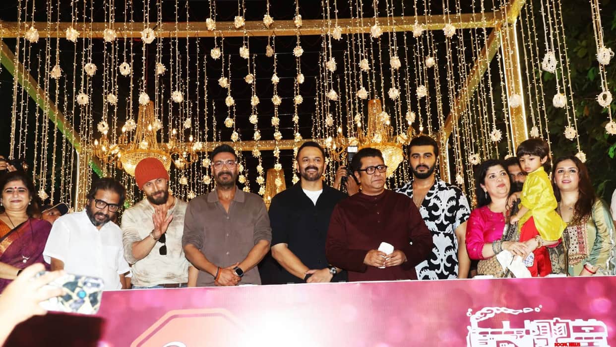 singham again ajay devgn rohit shetty arjun kapoor tiger shroff at raj thackeray dipostav 2024 shivaji park
