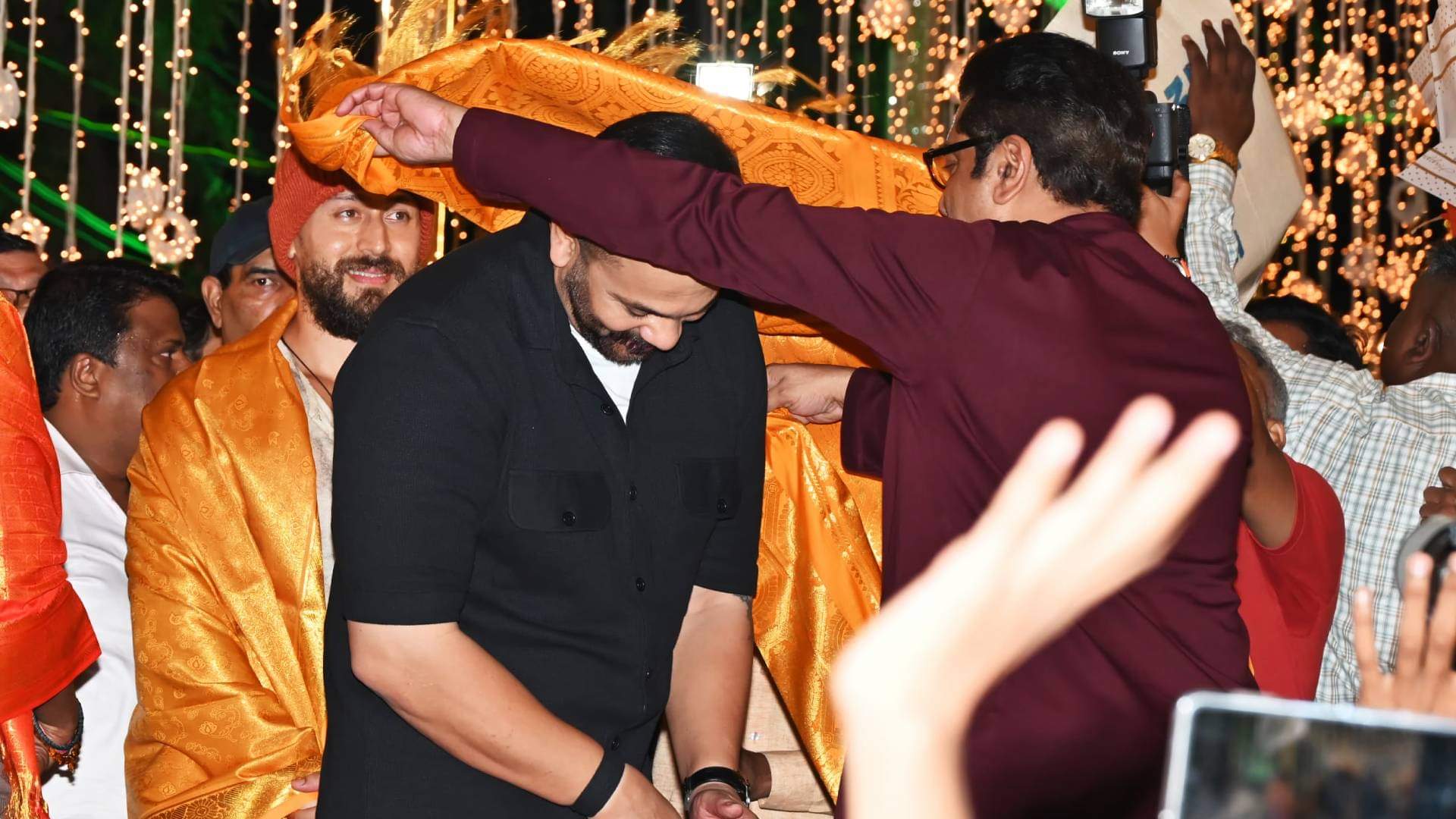 singham again ajay devgn rohit shetty arjun kapoor tiger shroff at raj thackeray dipostav 2024 shivaji park