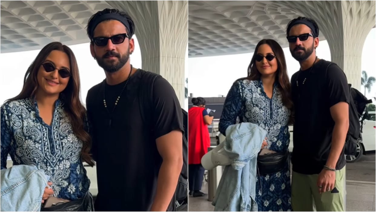 Sonakshi Sinha And Zaheer Iqbal spotted together on airport ahead their first Diwali festival post wedding