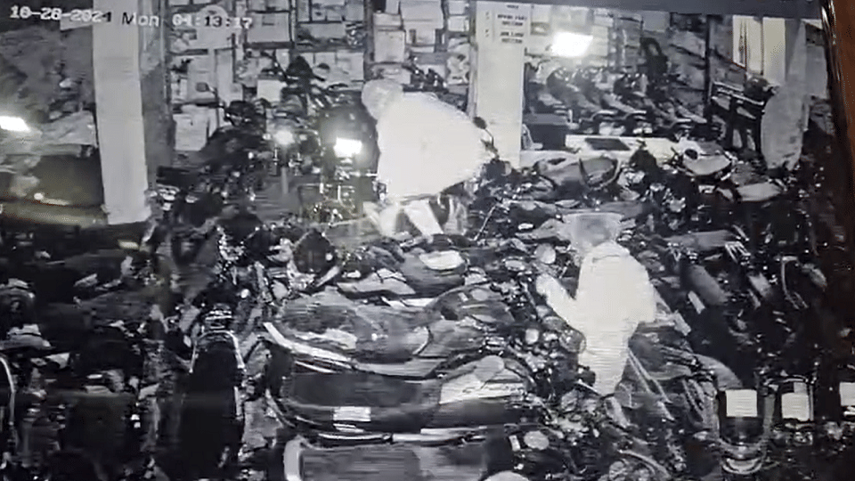 Money stolen from bike showroom
