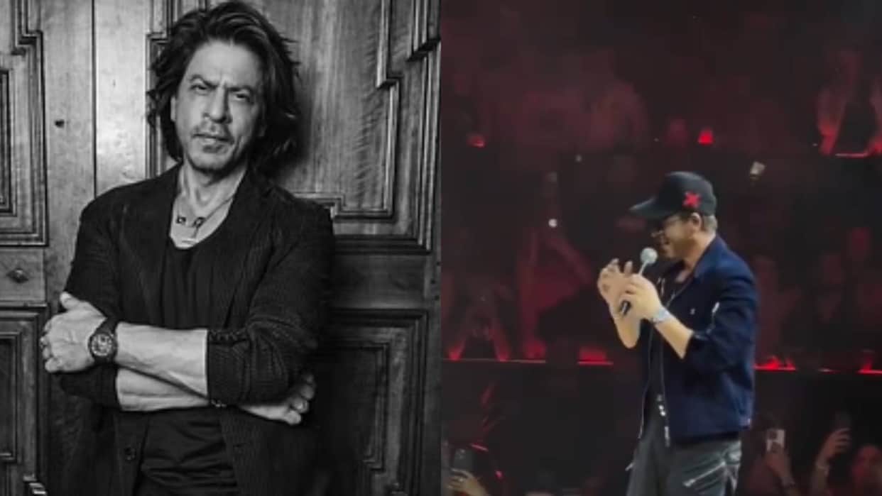 Shah Rukh Khan dances to Jhoome Jo Pathan song strikes signature pose at Son Aryan Khan Event