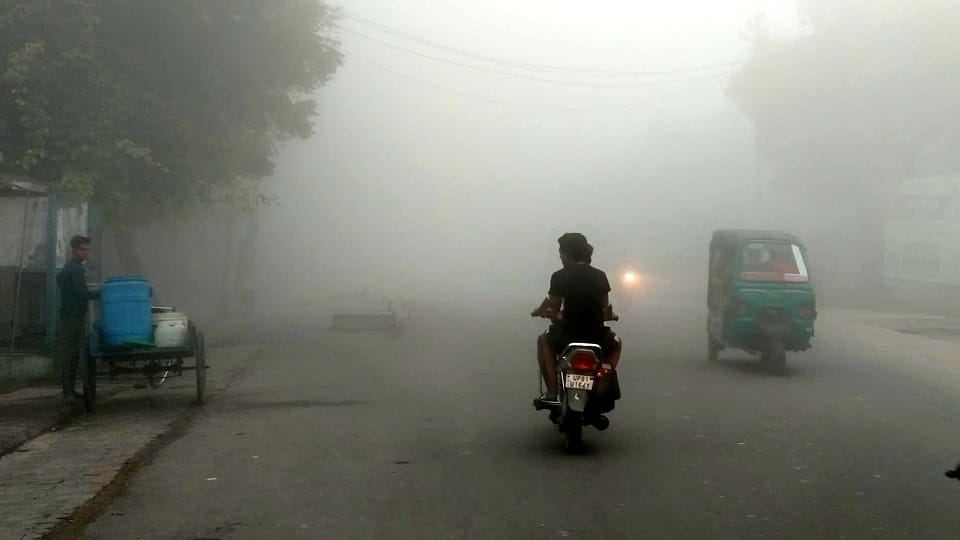 Morning fog in Aligarh