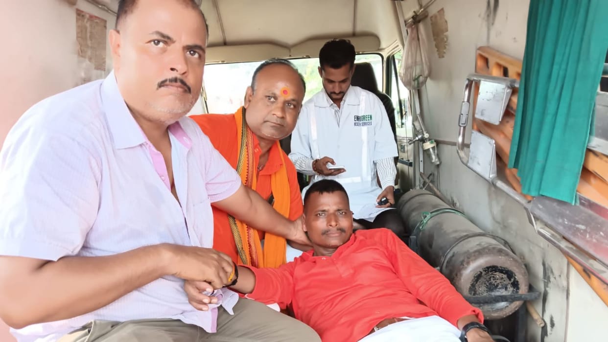 councillor representative sitting on hunger strike deteriorated condition in ballia