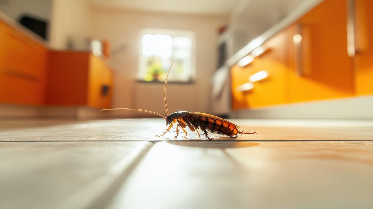 Cockroaches are breeding diseases in the kitchen People who come into contact with them develop asthma