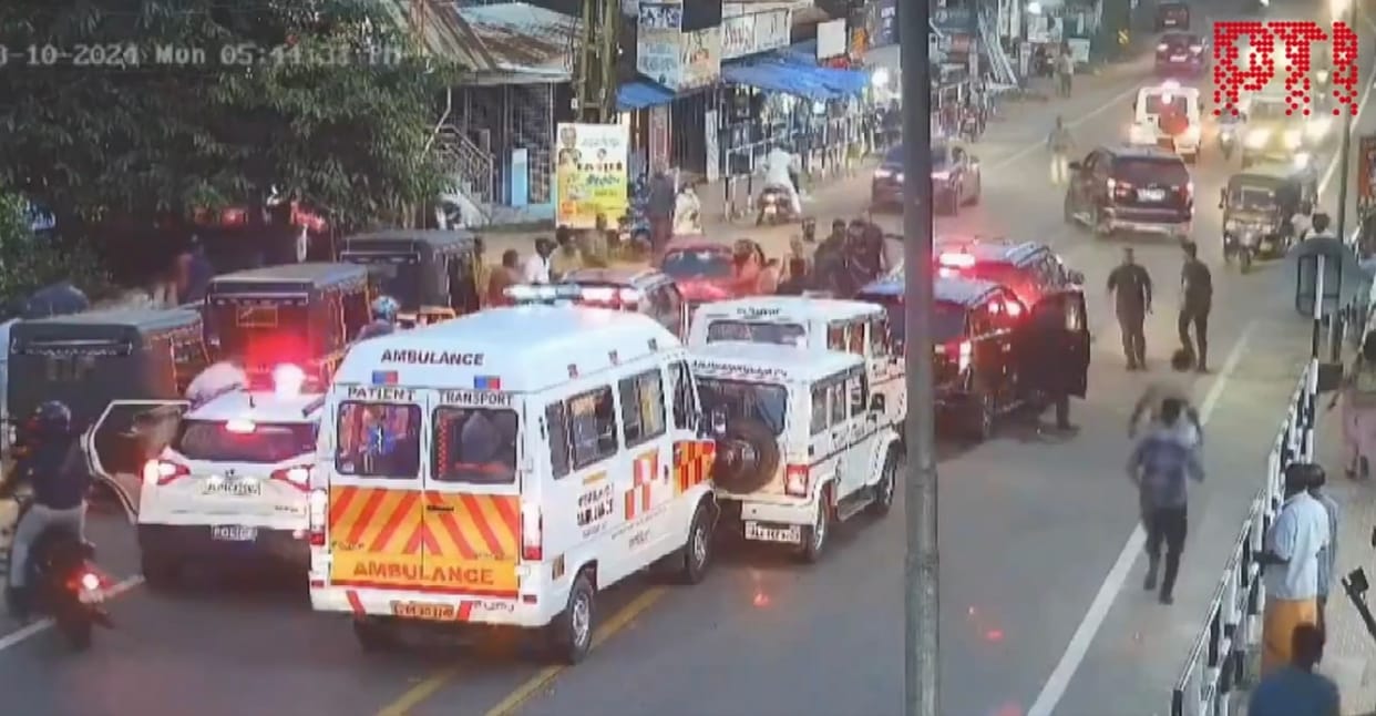 Kerala CM Pinarayi Vijayan Car Accident Watch CCTV Video