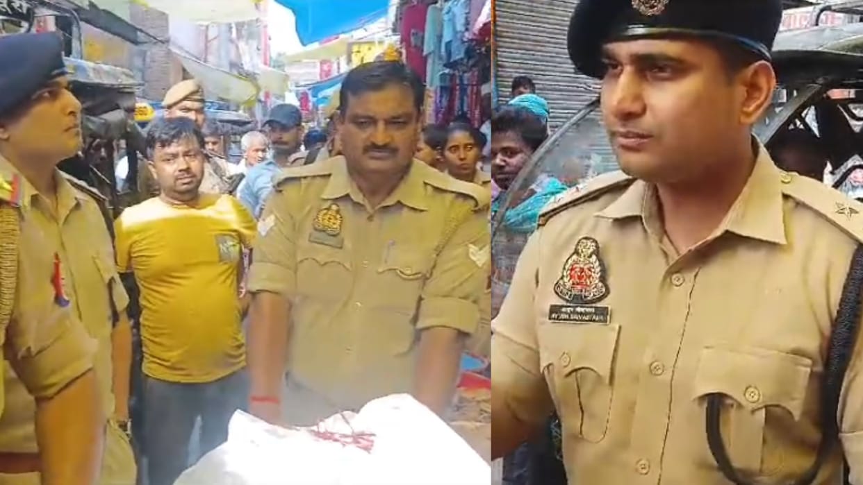 Police raided Jaunpur and arrested shopkeeper with firecrackers on Diwali