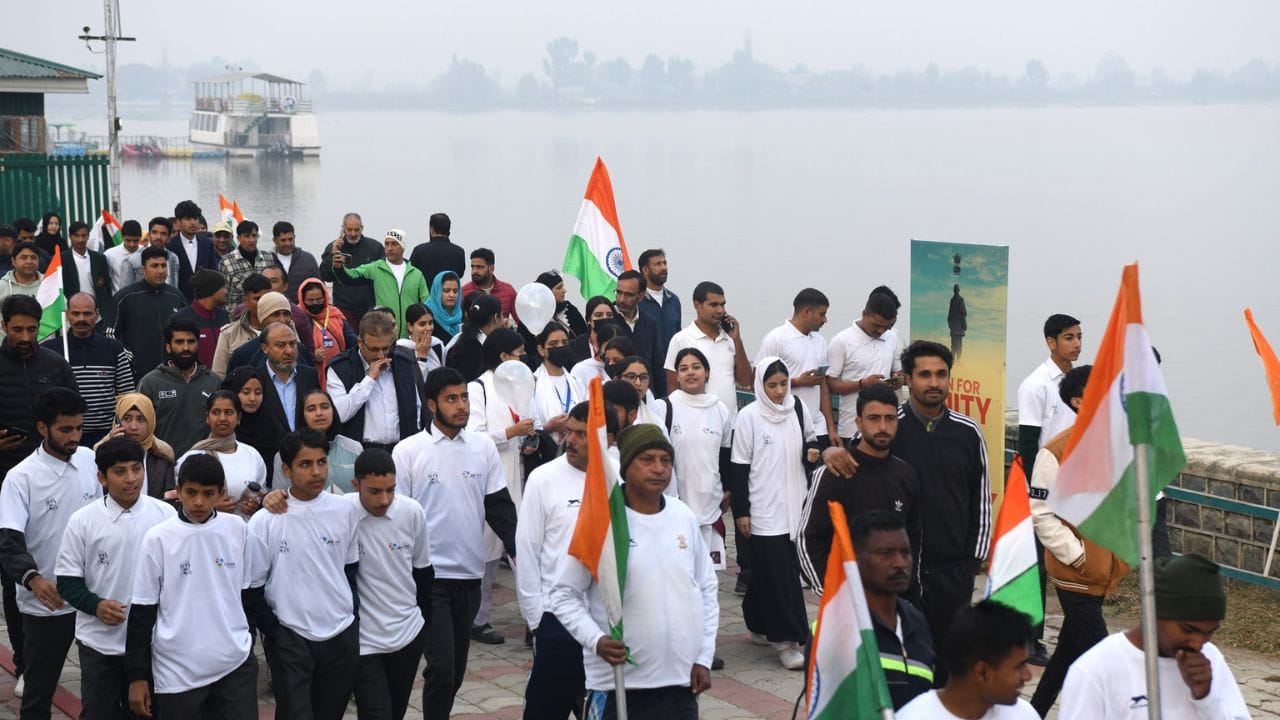 Jammu Kashmir: Chief Minister Omar Abdullah launches 'Run for Unity' in Srinagar, see photos