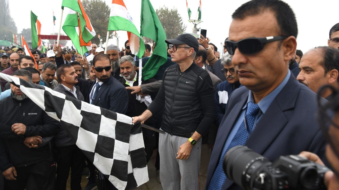 Jammu Kashmir: Chief Minister Omar Abdullah launches 'Run for Unity' in Srinagar, see photos