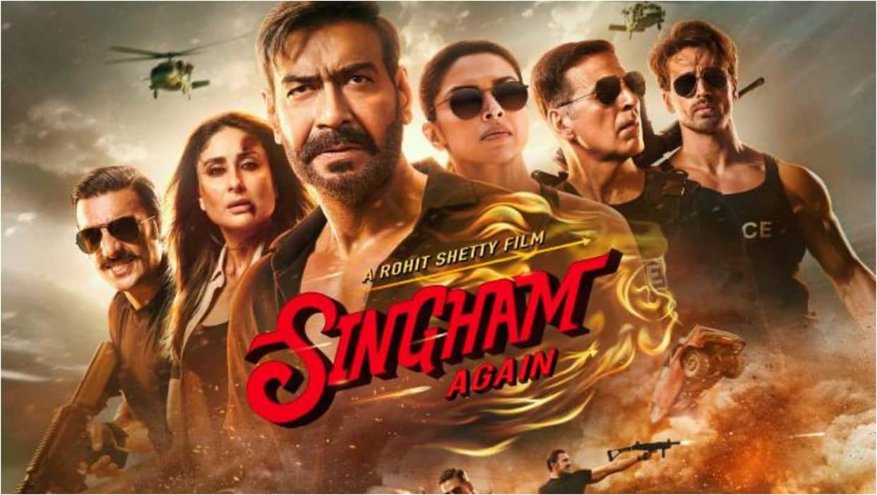 Singham Again X Review ajay devgn arjun kapoor kareena deepika ranveer singh rohit shetty film fans reactions