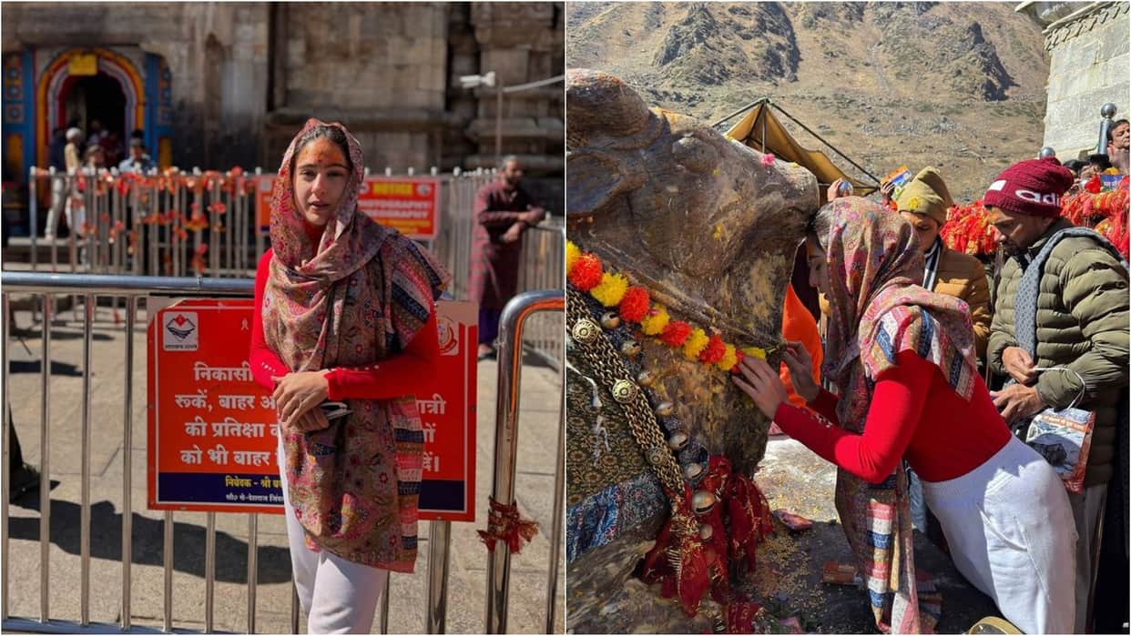 Sara Ali Khan Visits baba Kedarnath on Dhanteras take blessings of bholenath ahead of diwali shares photos
