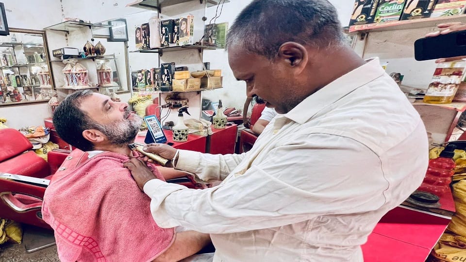 Rahul Gandhi arranged for essential items for Ajit salon in Uttam Nagar