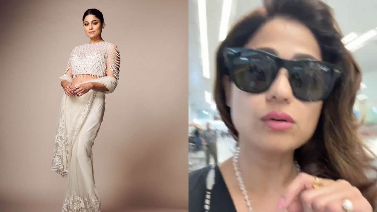 Shamita Shetty bags were removed from plane actress got angry at Indigo responds watch video inside