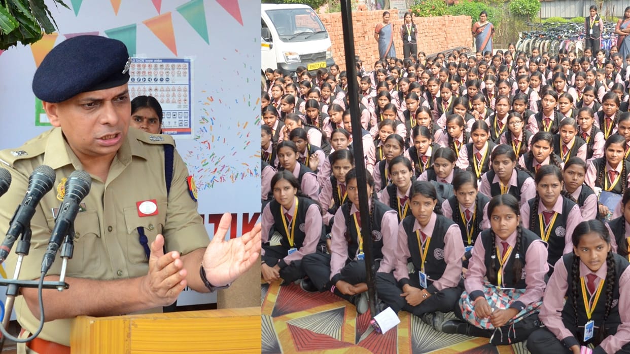 SP Traffic taught safety lessons to girl students in Bareilly