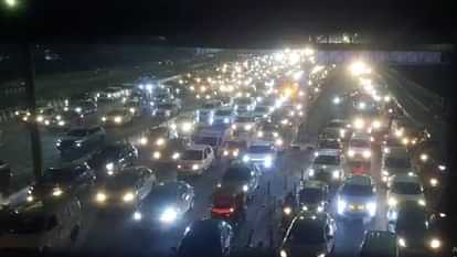 People troubled by traffic jam in Delhi NCR before Diwali