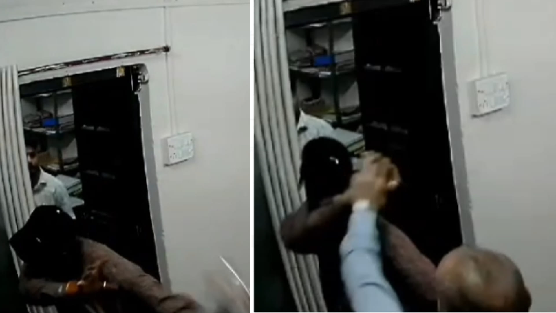 छतरपुर नगर पालिका में मारपीट का वीडियो सामने आया है।