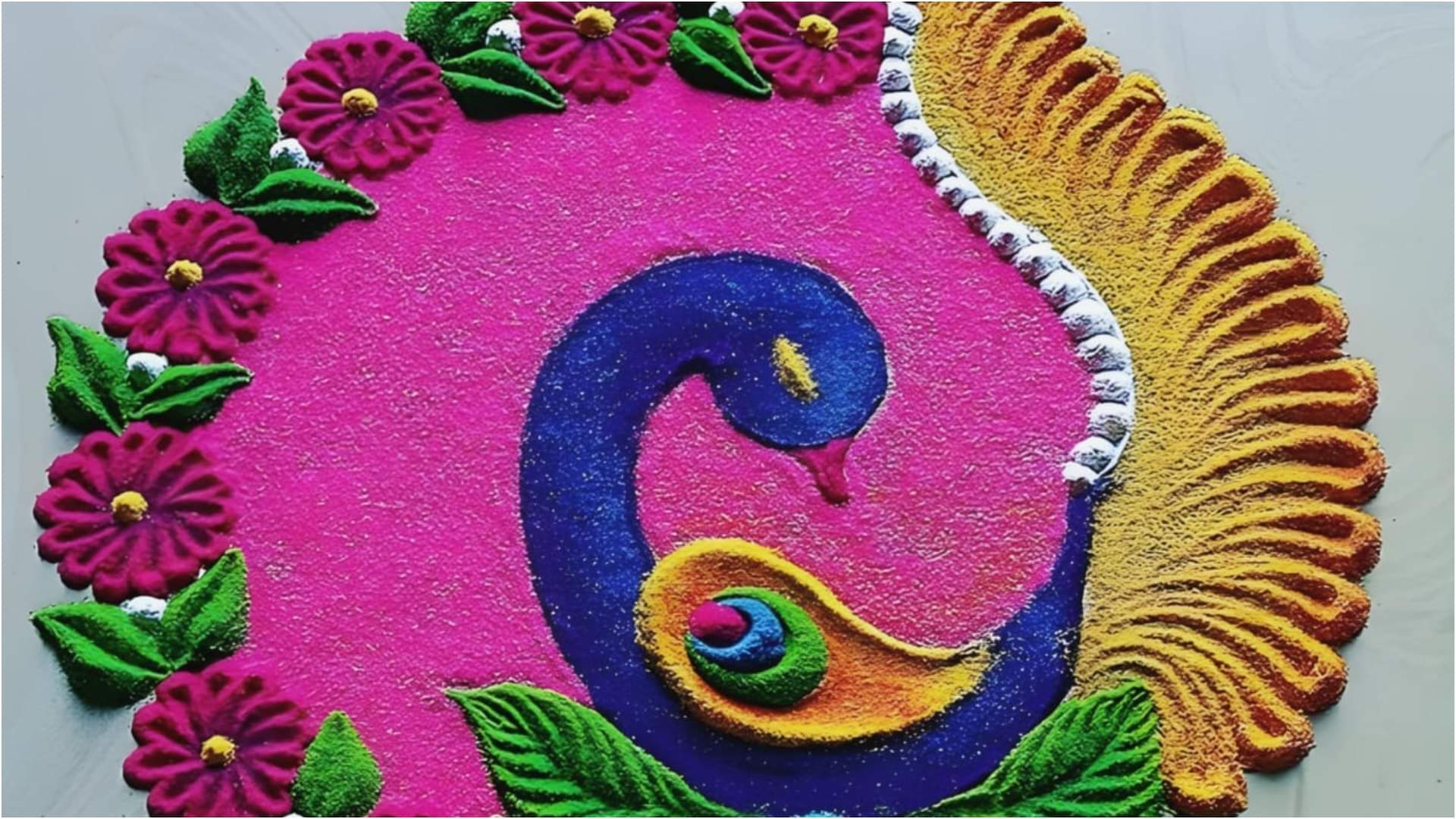 Diwali 2024 Rangoli Design Ideas Easy Diya, Lakshmi Ganesha Rangoli Design Images For Home and Office