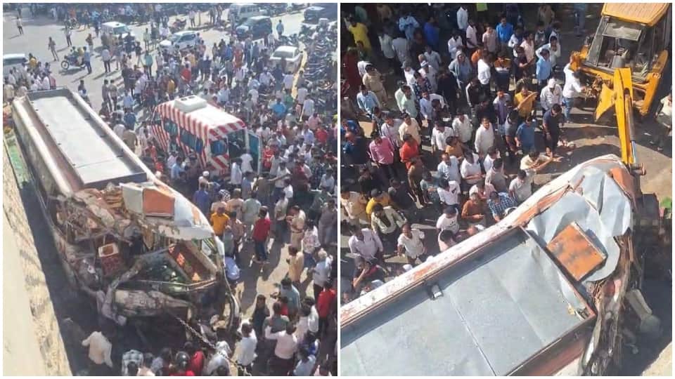 Sikar Road Accident News Bus Collided 13 Pople Died Many Injured Hospital Photos