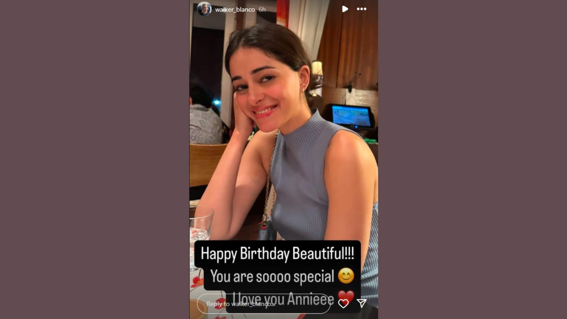 Ananya Panday Walker Blanco wished Ananya Panday in a special way is this really an expression of love