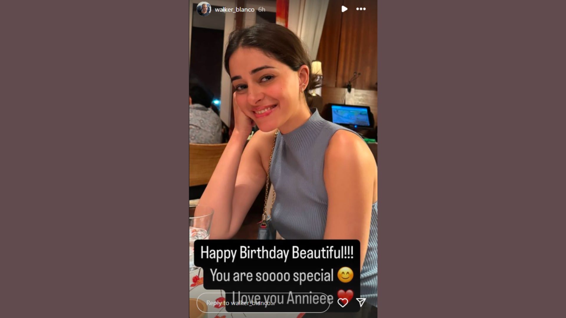 Ananya Panday Walker Blanco wished Ananya Panday in a special way is this really an expression of love