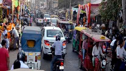 Aligarh city traffic system on Diwali