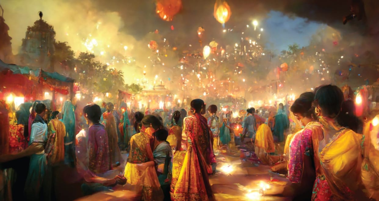 message of Diwali is to remove darkness of ego clarity and enlightenment related to human existence
