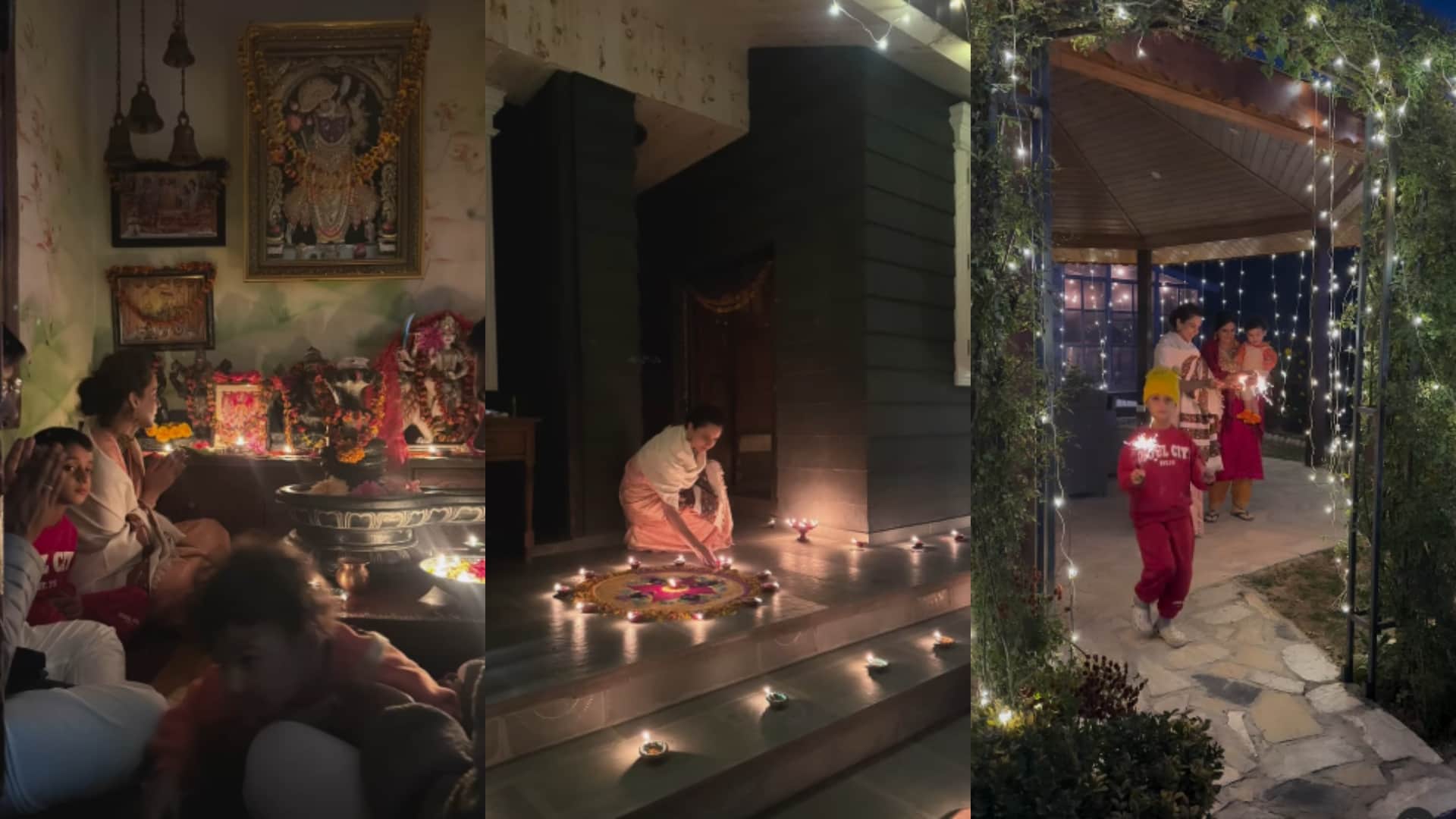 Emergency actress Kangana Ranaut shared beautiful pictures from her Diwali 2024 celebrations