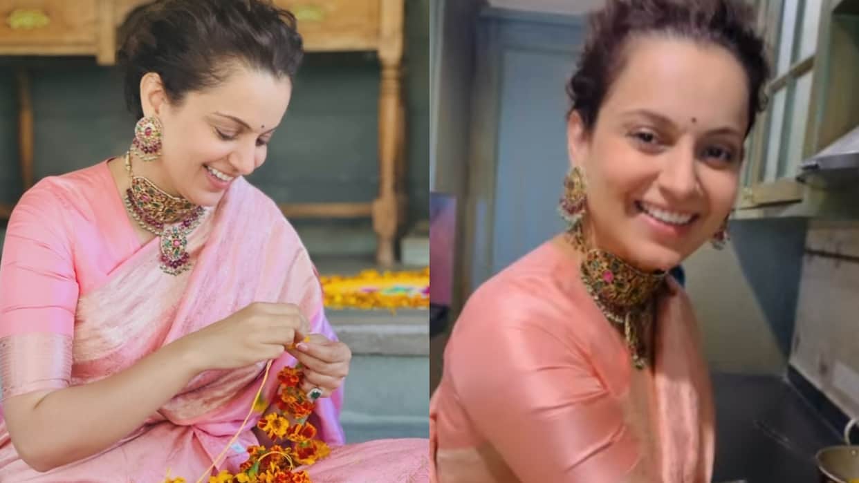 Emergency actress Kangana Ranaut shared beautiful pictures from her Diwali 2024 celebrations