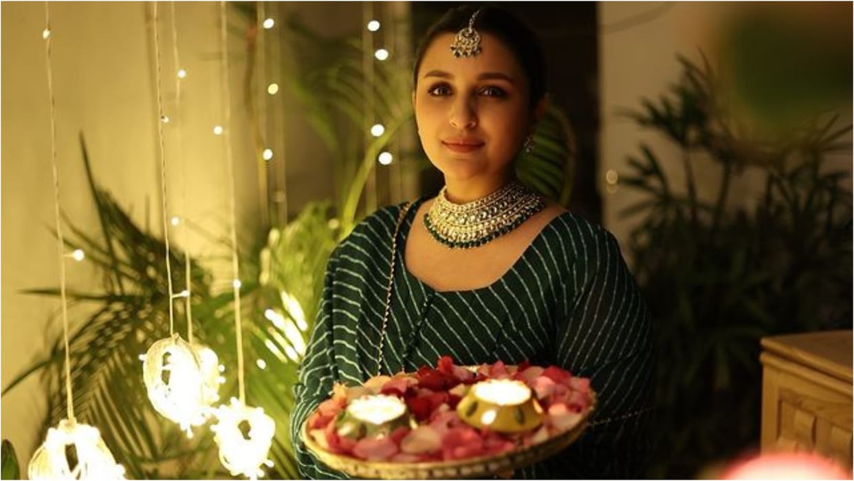 Parineeti Chopra looking beautiful On Diwali actress Extend wishes says Wish you all a CHAMKILA diwali