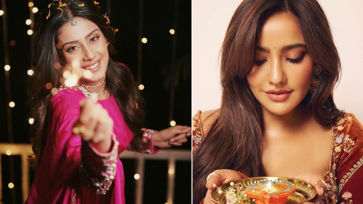 Diwali 2024 Look bollywood Tv celebs fabulous beautiful Look goes viral on social media Neha Sharma karisma
