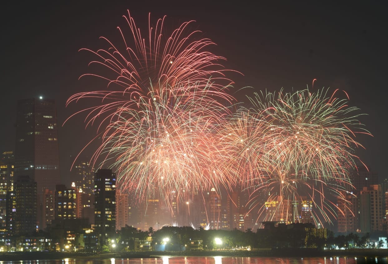 diwali celebration in country updates firecrackers busting people visiting temples lakshmi pooja