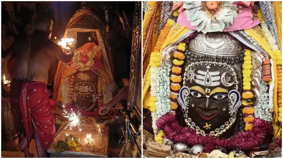 Ujjain Mahakaleshwar Mandir Diwali Photos Baba Mahakal celebrated Diwali Bhasma Aarti Hindi News
