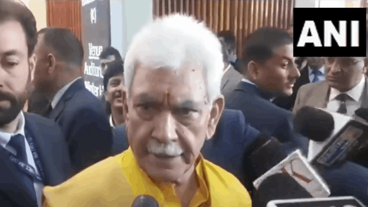 LG manoj sinha arrived on Foundation Day is not attending National Conference