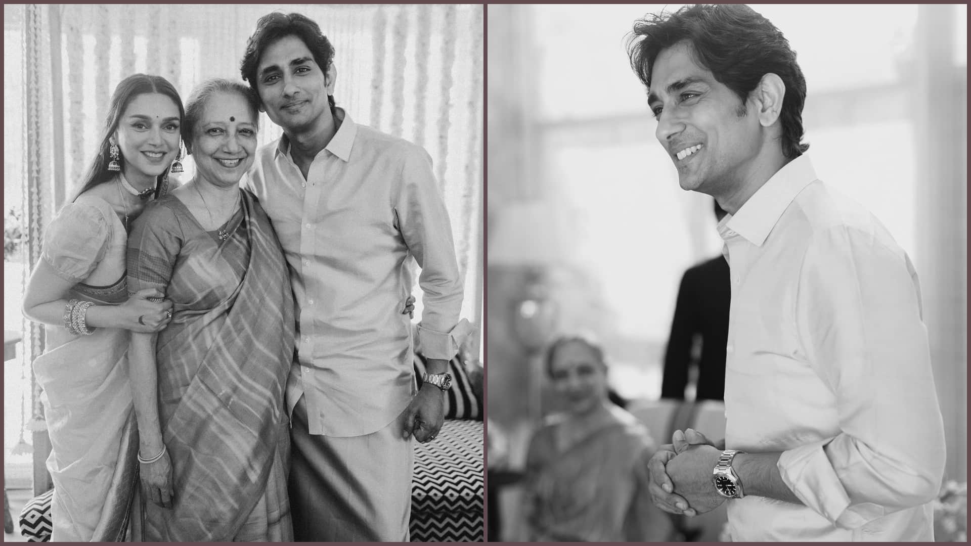 Aditi Rao Hydari with husband Siddharth shared wedding ceremony photos featuring Kamal Haasan and Mani Ratnam