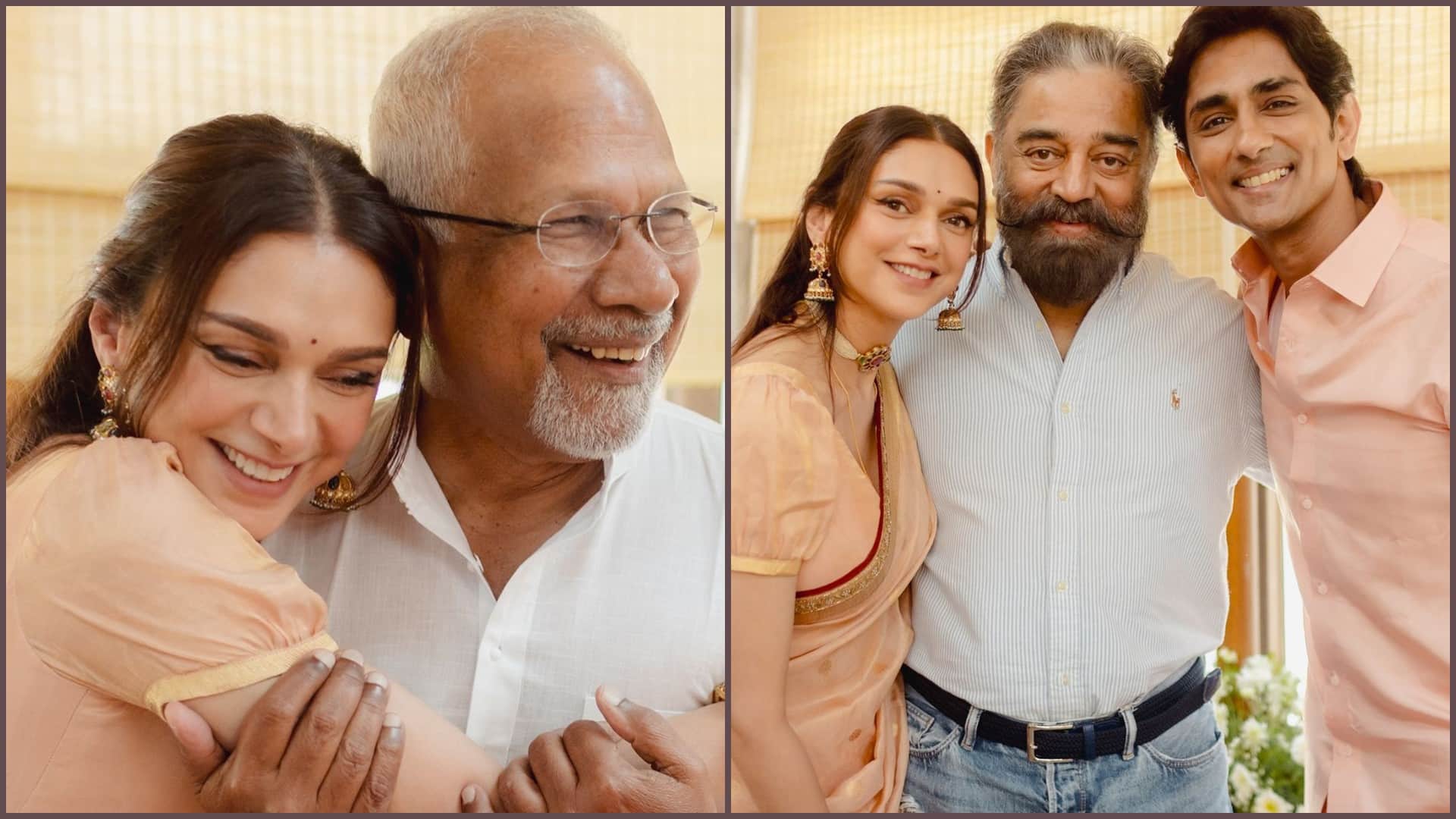 Aditi Rao Hydari with husband Siddharth shared wedding ceremony photos featuring Kamal Haasan and Mani Ratnam