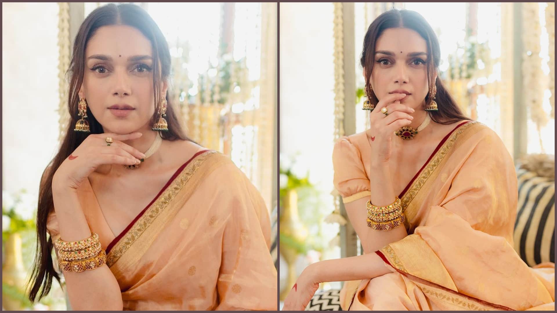 Aditi Rao Hydari with husband Siddharth shared wedding ceremony photos featuring Kamal Haasan and Mani Ratnam