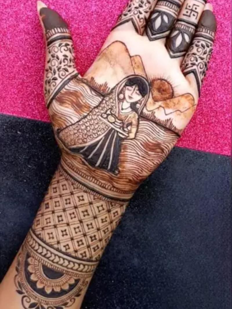 छठ पूजा के लिए मेहंदी डिजाइन