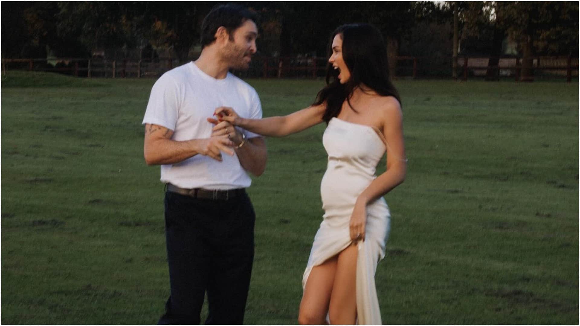 Amy Jackson flaunted baby bump after two months of marriage fans started to wish her