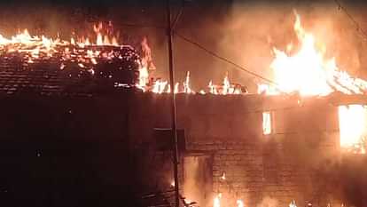 On the night of Diwali, six cow shelters, one room and a kitchen burnt to ashes in Bilaspur