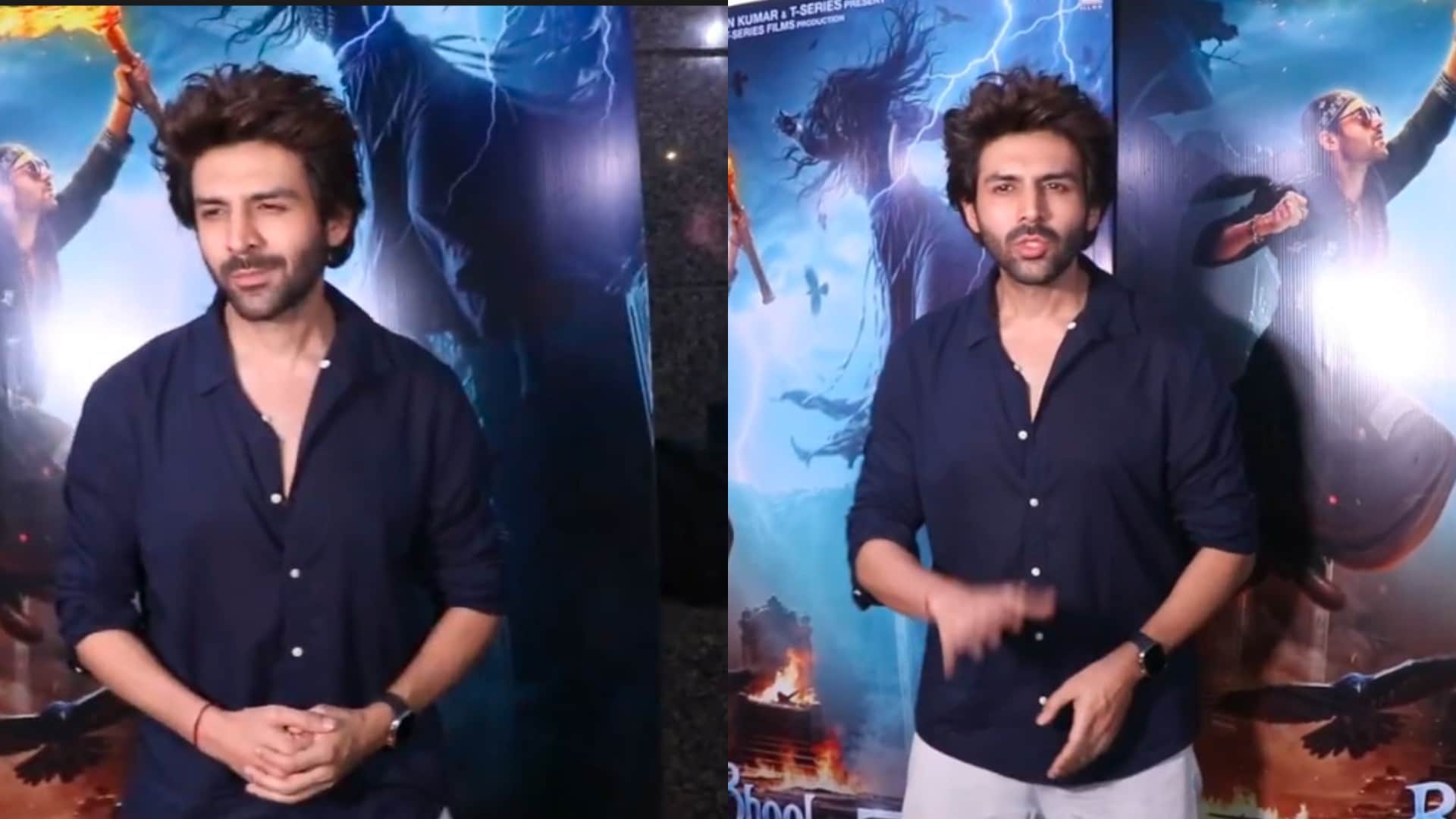 Bhool Bhulaiyaa 3 screening photos of Ravi Dubey Anees bazmee Sanjay Mishra Kartik Aaryan in a special style
