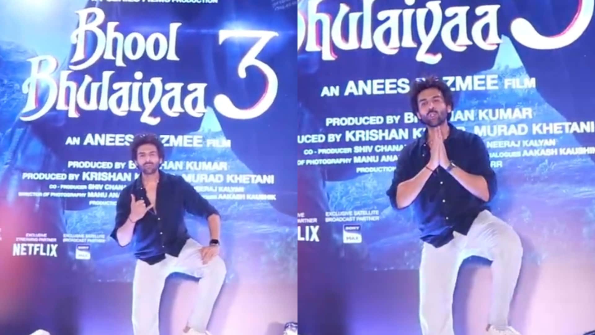 Bhool Bhulaiyaa 3 screening photos of Ravi Dubey Anees bazmee Sanjay Mishra Kartik Aaryan in a special style