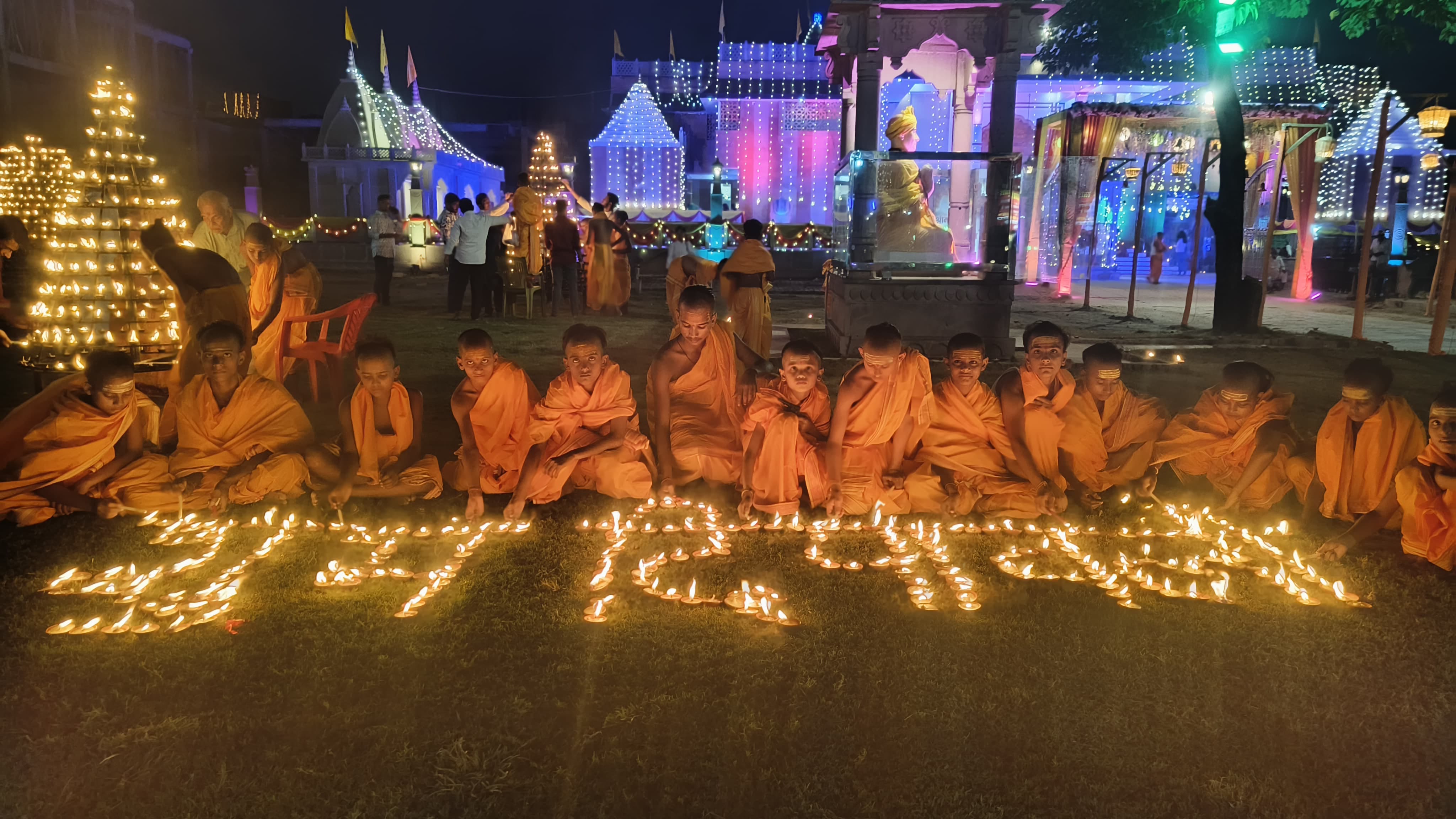 Deepawali Laxmi Puja in Baba vishwanath courtyard ghats and streets also seen gaiety lots of fireworks