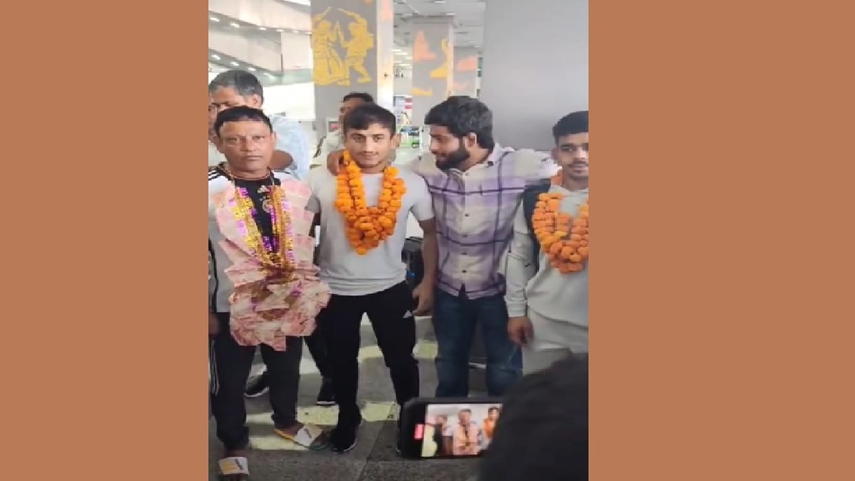 Chirag Chhikara, who returned after winning gold in the Under-23 World Wrestling Championship