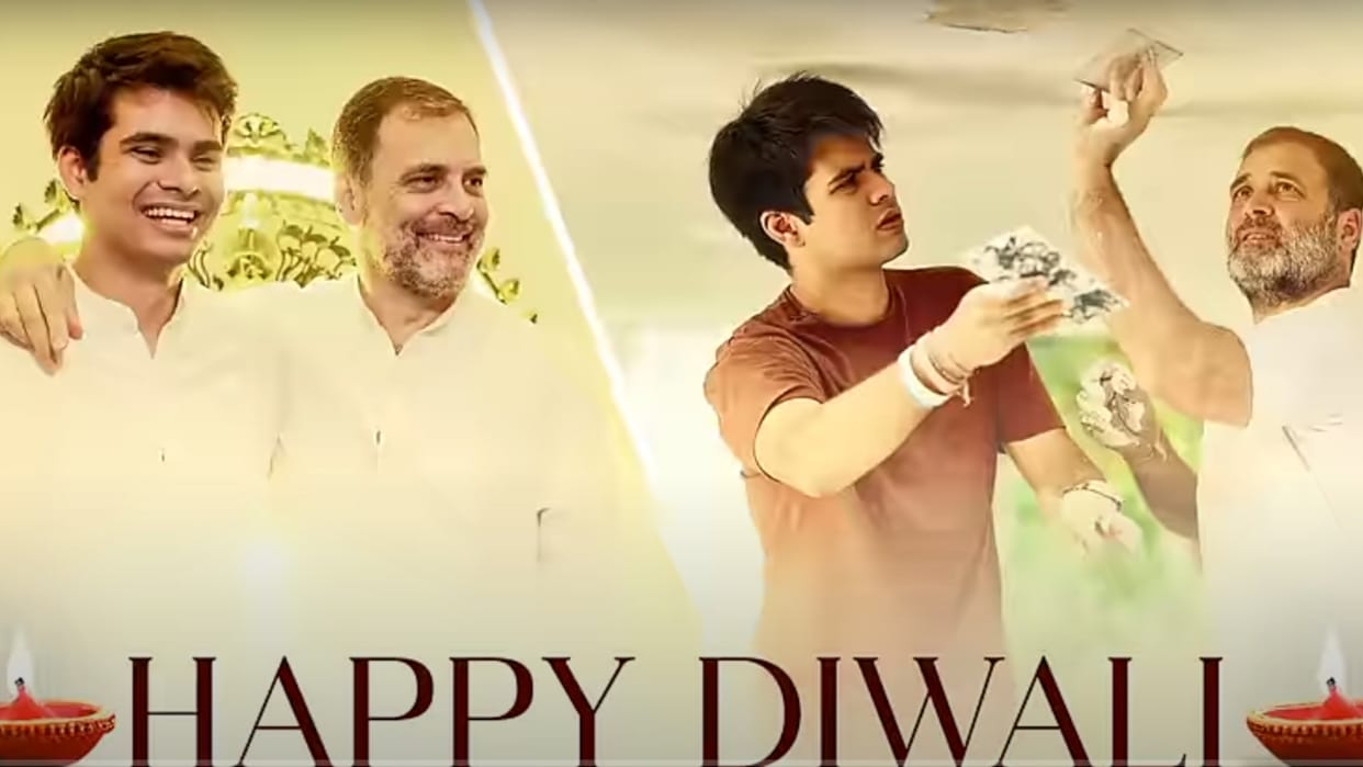 Rahul Gandhi shared a Diwali video in which he interacts with paint job workers and potters